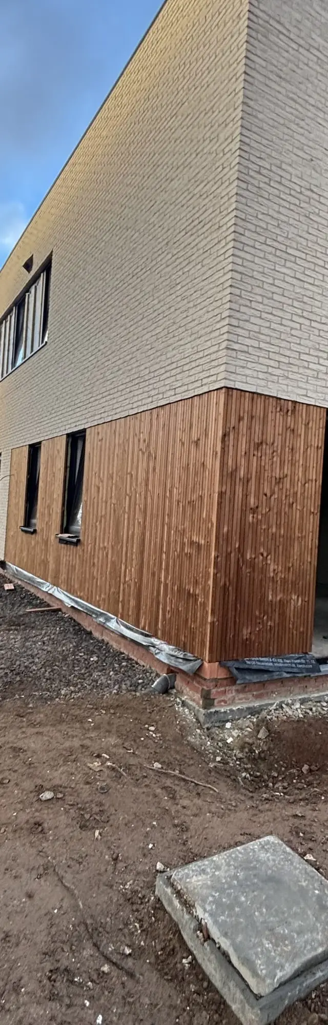 Thermowood tripleblokmotief verticaal