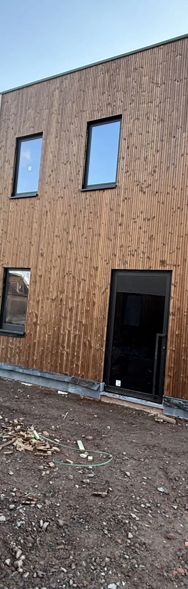 Thermowood tripleblokmotief verticaal