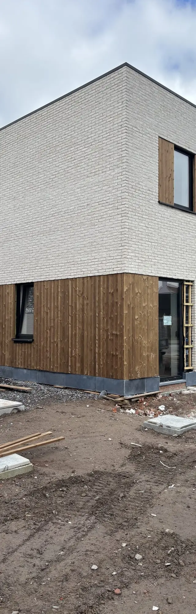 Thermowood tripleblokmotief verticaal