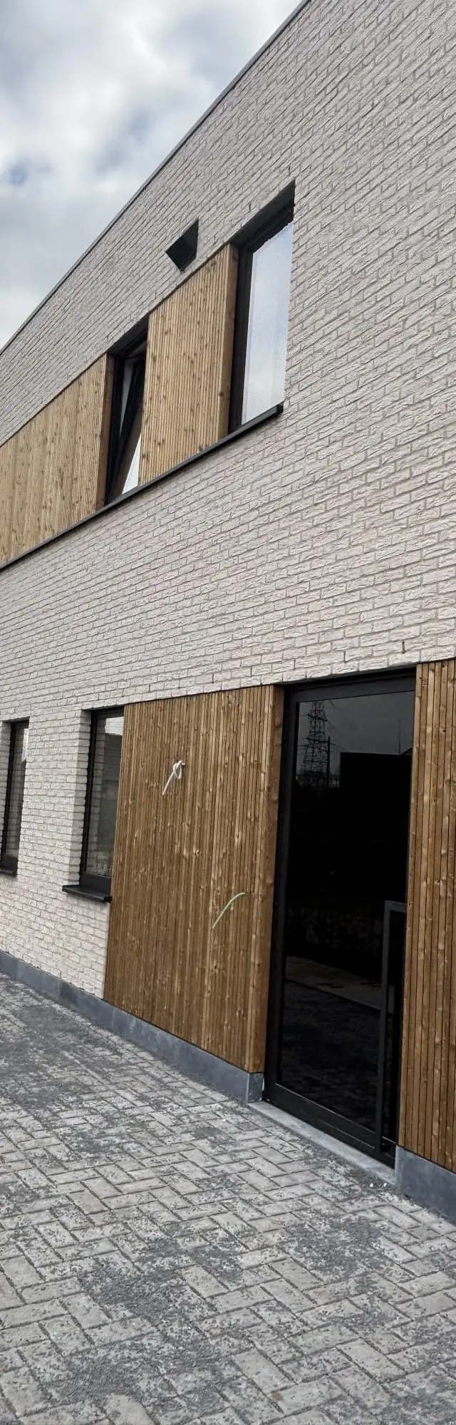 Thermowood tripleblokmotief verticaal